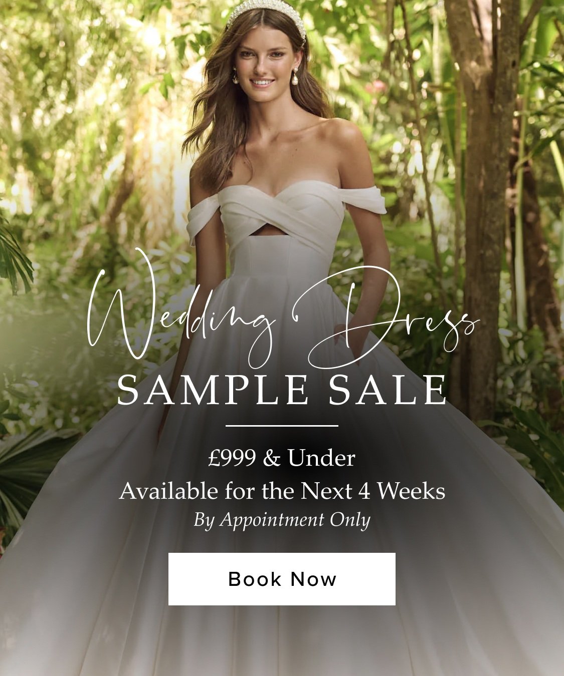 wedding dress sample sale 2026 banner